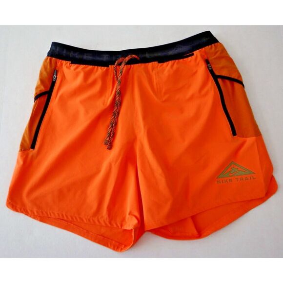 Nike Trail DV9311-885 Men Sz S Orange Dri-FIT Brief-Lined 5" Running Shorts - Picture 1 of 7